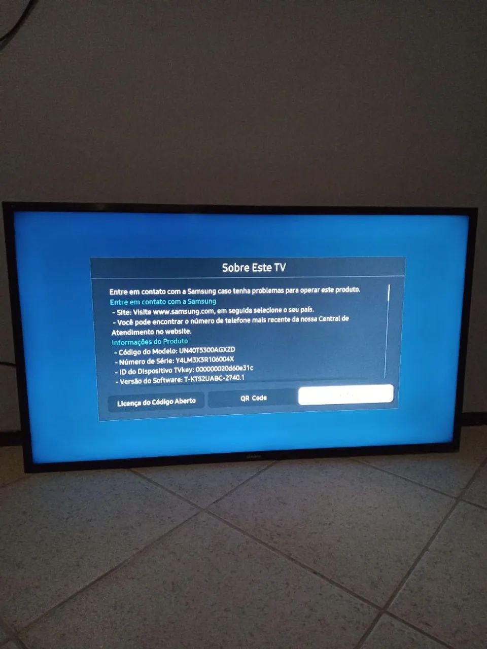 TV Samsung Tizen 40 polegadas Smart LED T5300