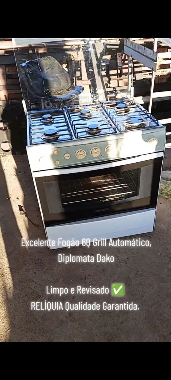 Fogão 6 bocas Automático Grill Dako 