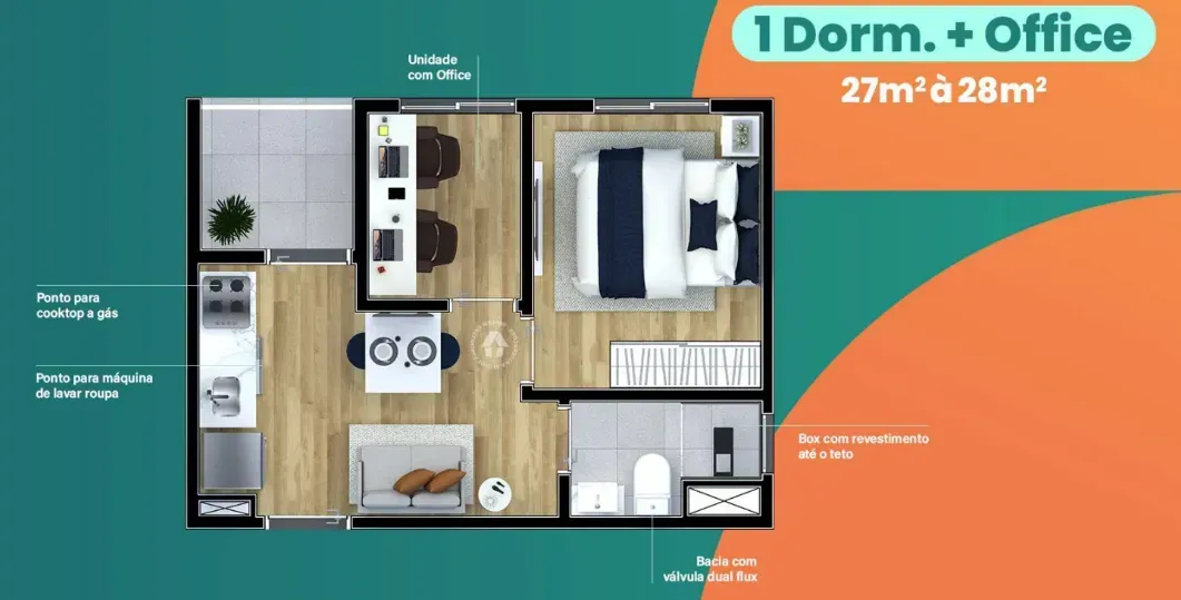 PLANTA 28m²