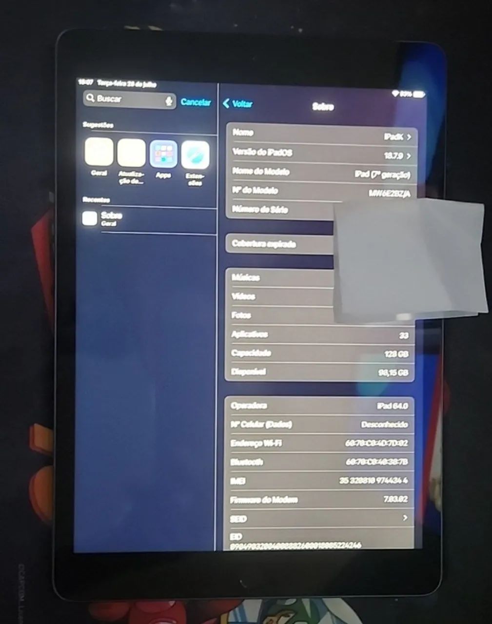 Ipad (7 geração) ,128GB, Wi-Fi e Celular. Cor Cinza Espacial - Foto 2