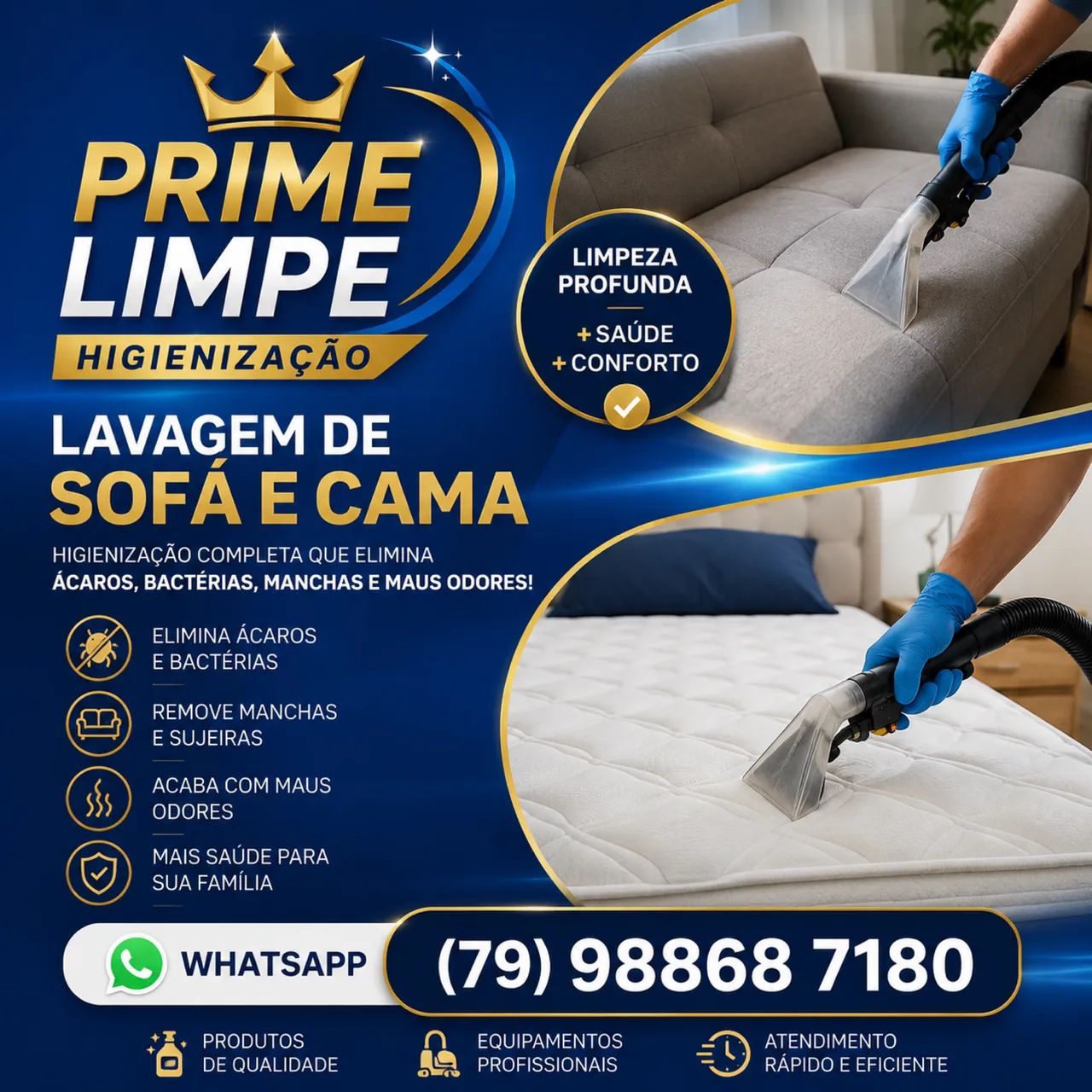 Prime limpe Higienização de estofados