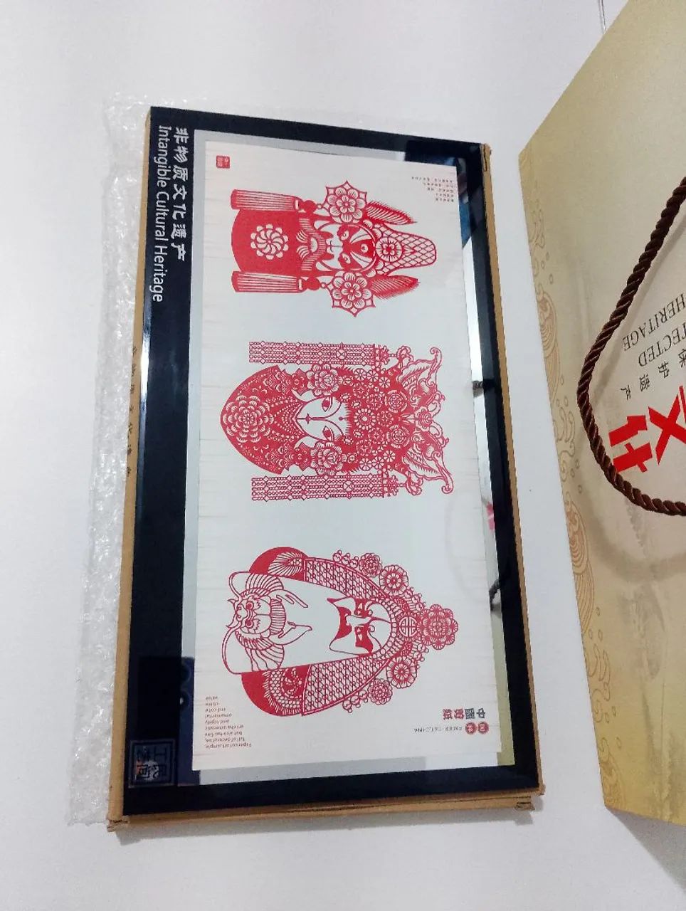 Quadro vidro em papel recortado Chinês  - Foto 3