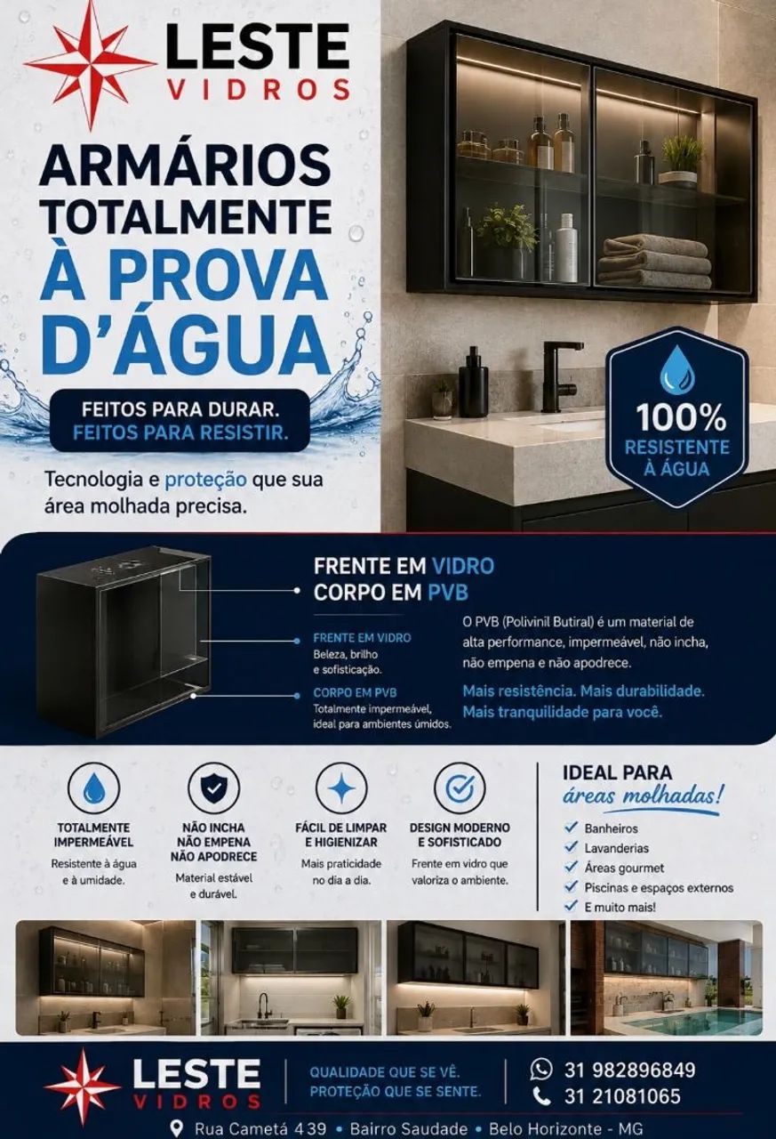 Armários de cozinha e banheiro 