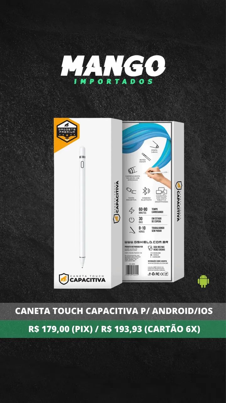 Caneta Toutch Capacitiva para Android - Gshield  - Foto 2