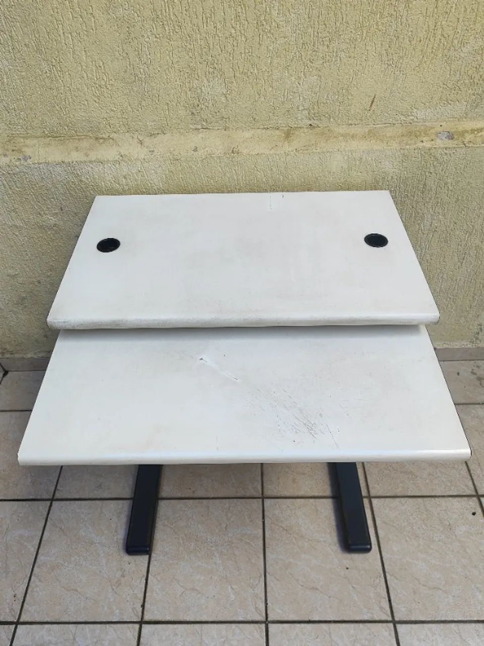 Mesa Escrivaninha Compacta de Computador de 2 Níveis - Foto 2