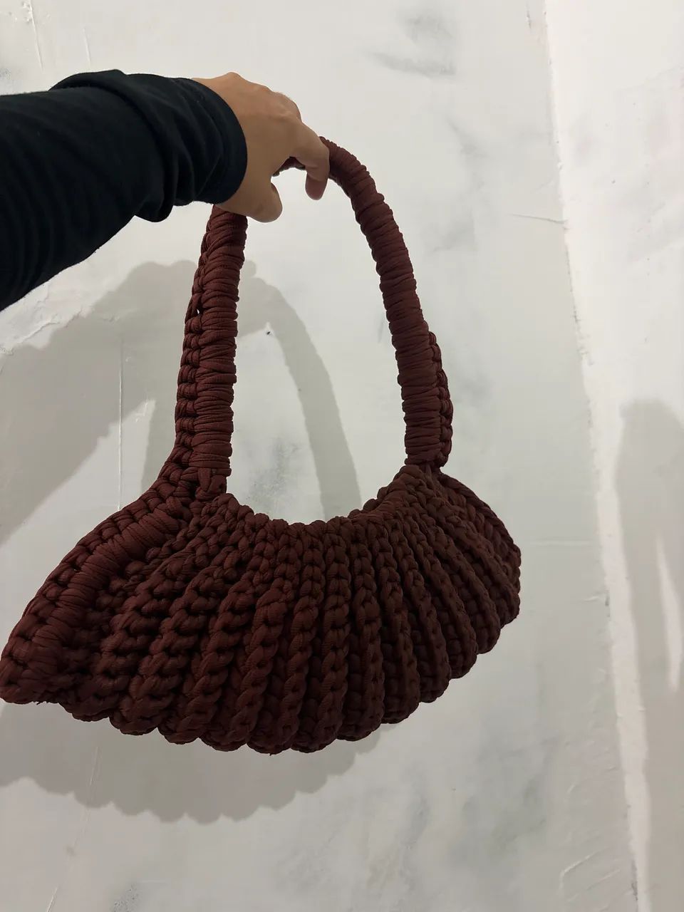 bolsa crochê marrom Solara  - Foto 2