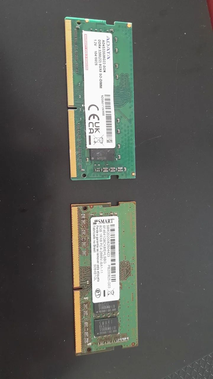 Duas Memória ddr4 notebk - Foto 2