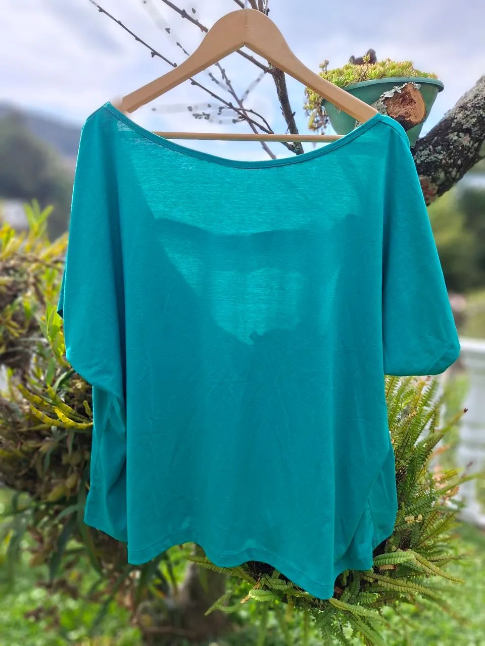 Desapego: blusa verde plus size  - Foto 2
