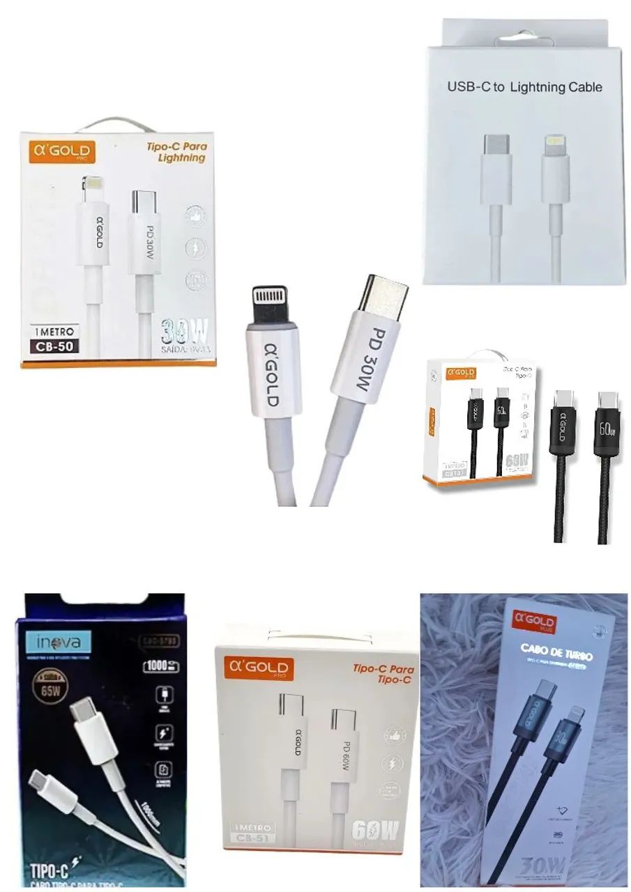 Cabos tipo c , v8, v3, lightning a partir de R$9,99 leiam a descrição 