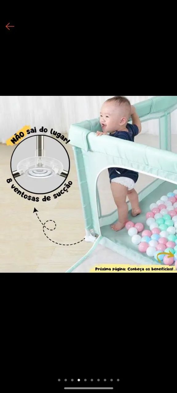 Cercado Para Bebê Aiebao 127 x 127 x 65 - Foto 2