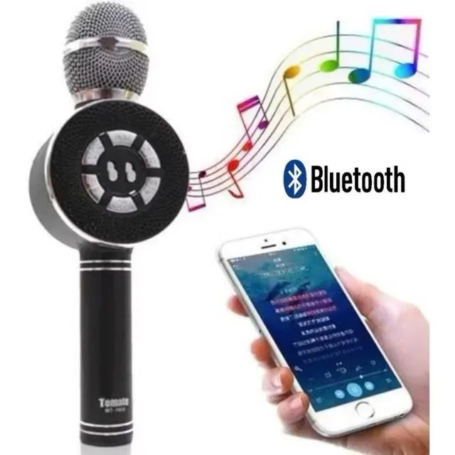 Microfone karaokê Bluetooth recarregável  - Foto 2
