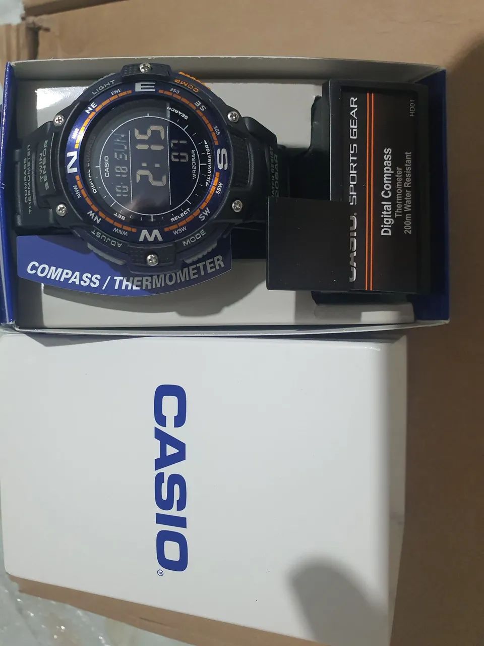 RELOGIO CASIO TWIN SENSOR SGW-100-2B IMPORTADO 
