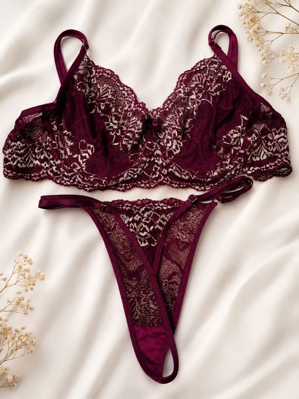 Conjunto de lingerie sem bojo 