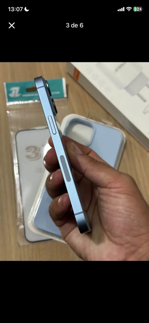 IPHONE 14 128 Azul bebê - bateria 93. - Foto 3