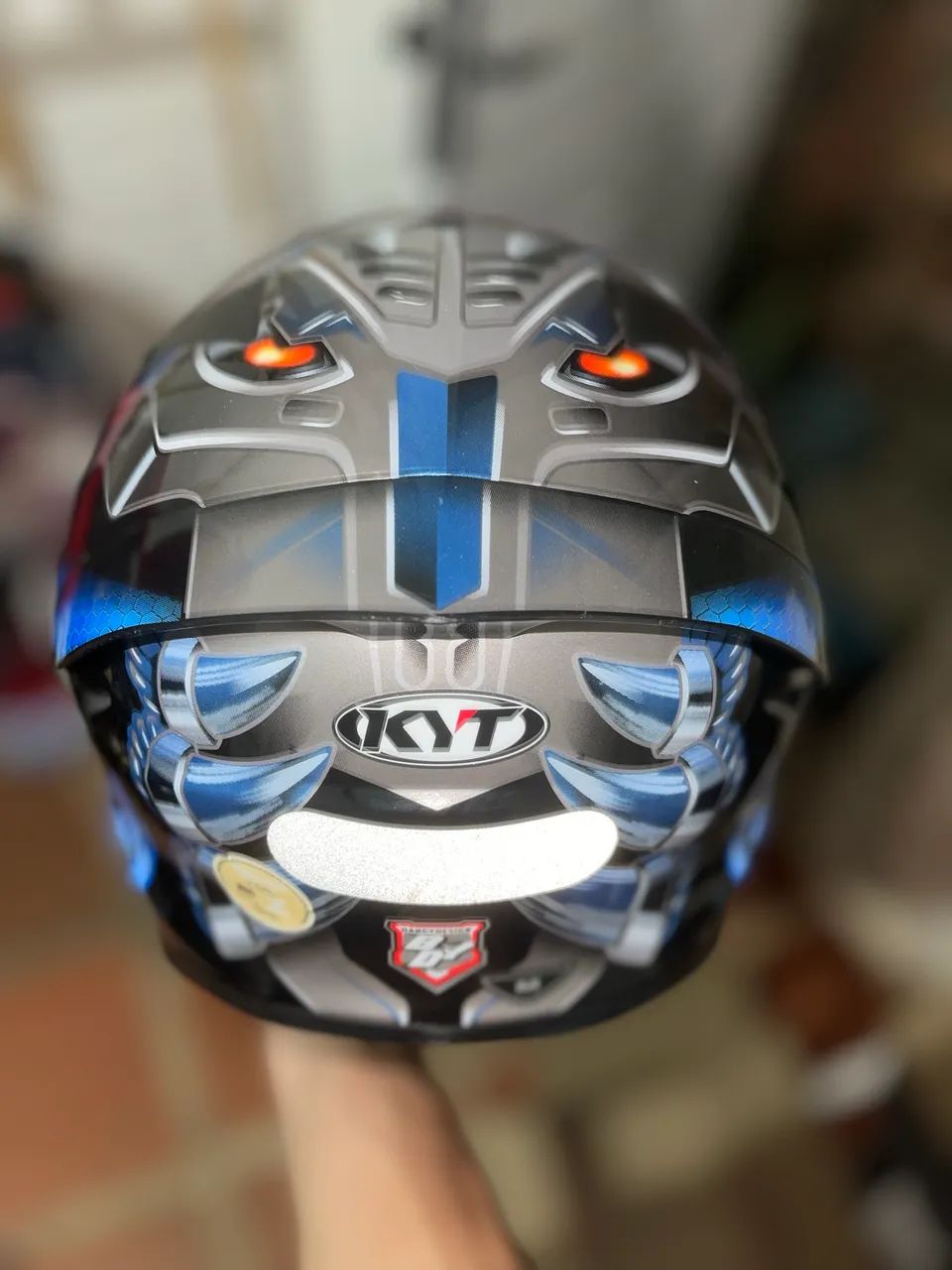 Capacete KYT TTCourse Magnet Brilhante - Foto 5