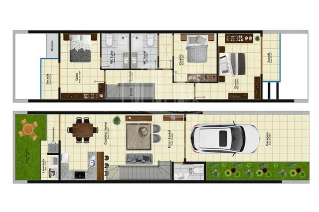 JD257 - Sobrado com 3 quartos sendo 1 suíte em Balneário Piçarras/SC - Foto 9