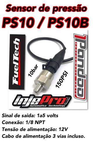 Sensor Ps10 ou Ps10b. FuelTech, Injepro, Pandoo. Turbo e Aspirado. LM