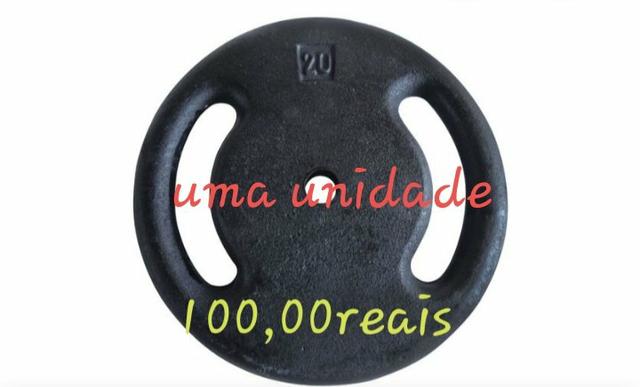 1 anilha vazada de 20kgs