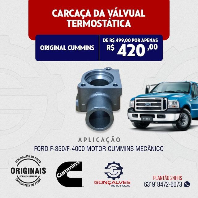 Carcaça da válvula termostática original cummins