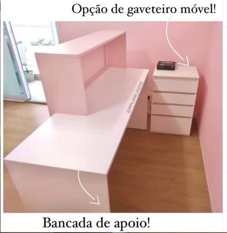 Recepção Balcão Com detalhe de outra cor - Foto 5