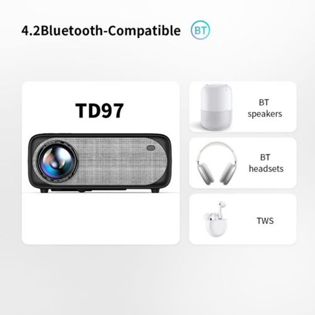 Projetor Thundeal Td97 Full Hd Com 7800 Lúmens Bluetooth 4k<br><br>
