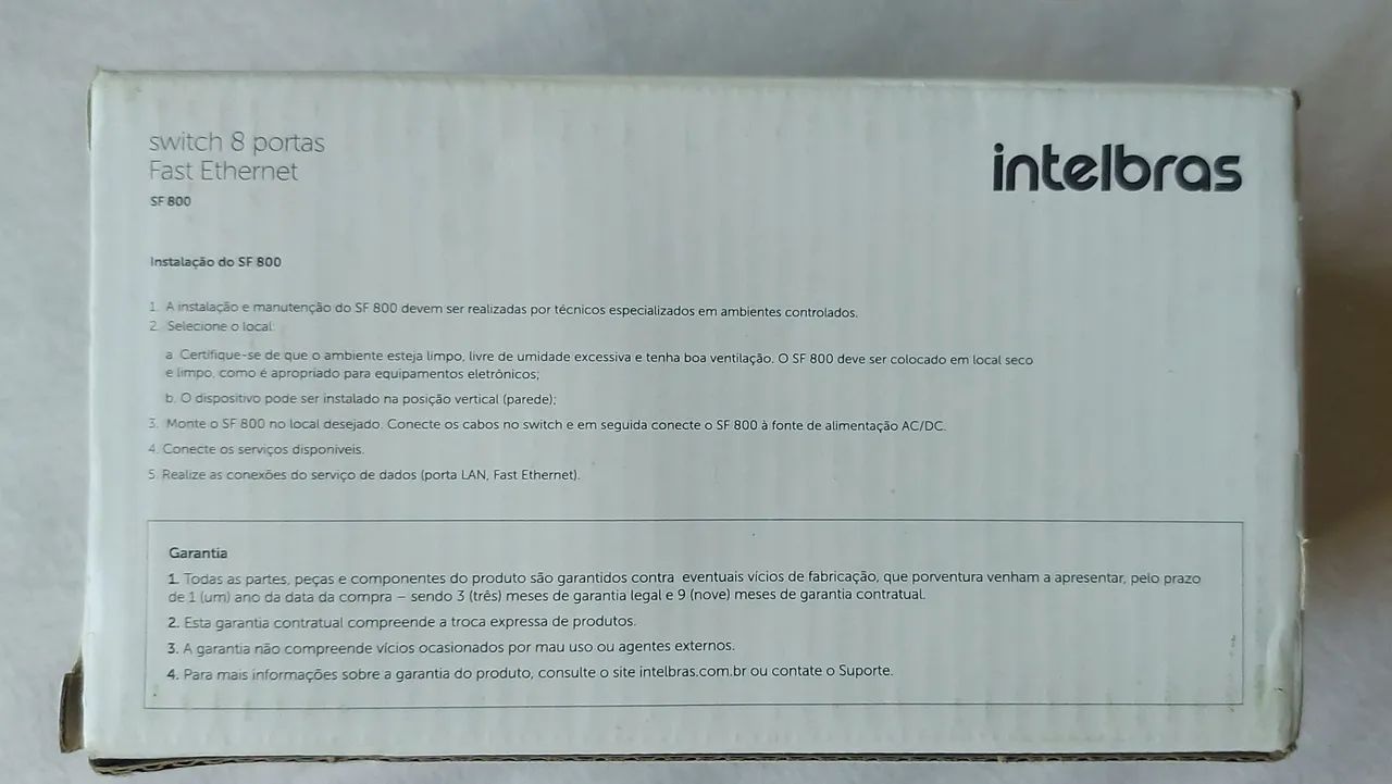 Switch Intelbras 8 Portas Fast Ethernet SF800 (Lacrado) - Foto 2