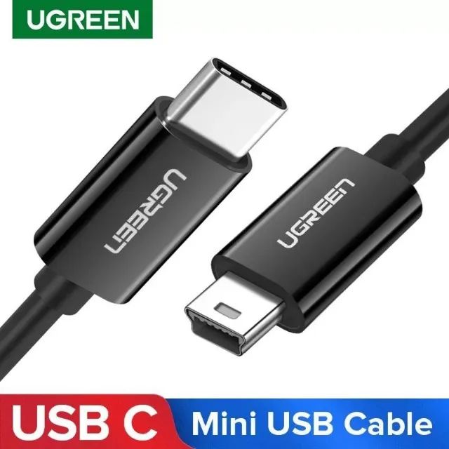 Cabo V3 - USB-C para Mini USB - Original Ugreen - Ps3 - Gps - Cameras - 1 Metro