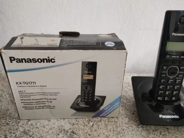 Telefone Sem Fio Panasonic KX-TG1711LAB 1 Base - Preto - Importado - Pouco usado.