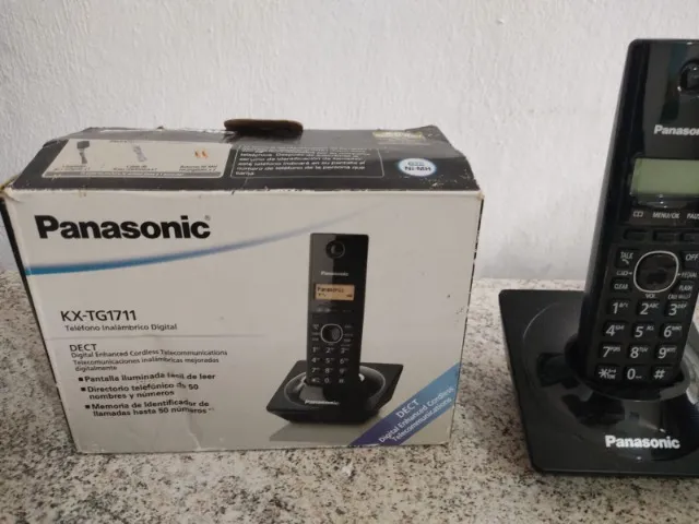 Telefone Sem Fio Panasonic KX-TG1711LAB 1 Base - Preto - Importado - Pouco usado.