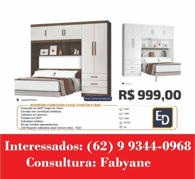 Guarda Roupa Cancum Com Bau