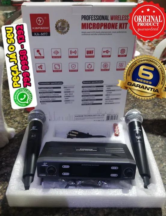 Microfone AQ digital UHF/0 ruído ente microfonia  - Foto 2