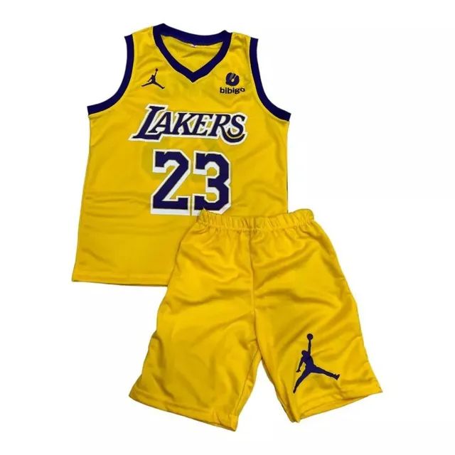 Conjunto Basquete Infantil Lakers - Foto 2