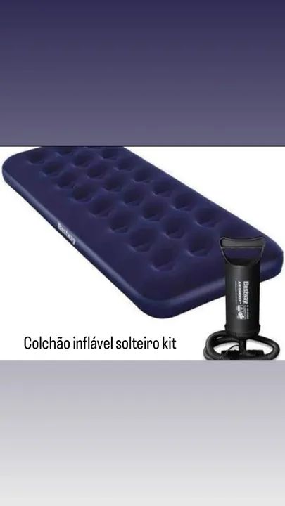Colchão inflável solteiro kit 
