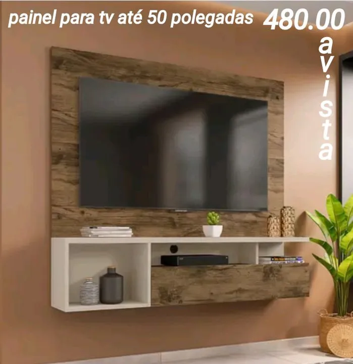 Painel para TV até 50 polegadas 480.00 com montagem avista