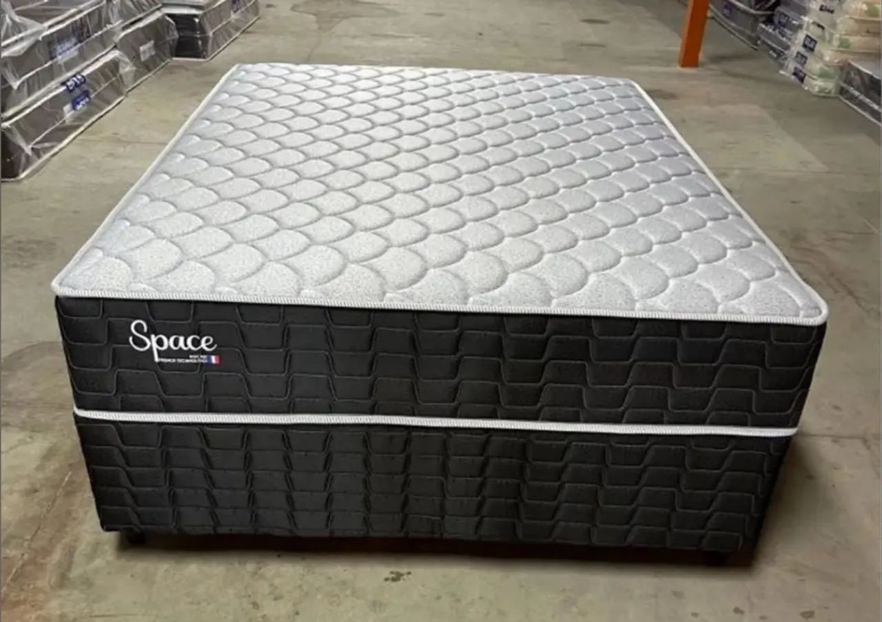 Cama box space molas ensacadas casal padrão 