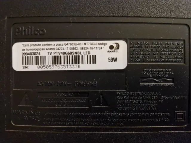 Smart Tv 40 Polegadas Philco Led PTV40G60SNBL HD Defeito - Tela Quebrada - Foto 4