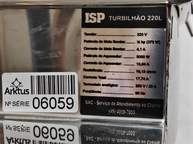 Banheira aço inox Turbilhão Arktus 220L com aquecimento novo sem uso - Foto 3