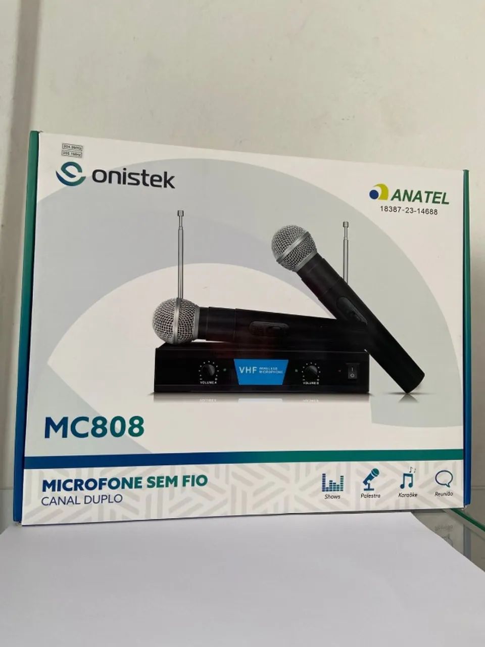 MICROFONE SEM FIO DUPLO ONISTEK MC808 - Foto 4
