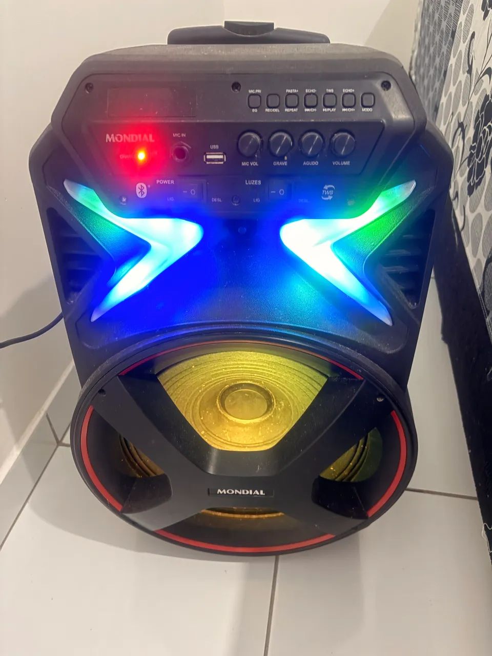 Caixa amplificada mondial 400W RMS, TWS, Bluetooth - Foto 2
