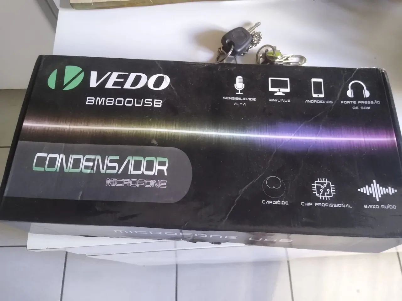 Microfone Condensador VEDO VD800 para Gravação USB - Foto 2