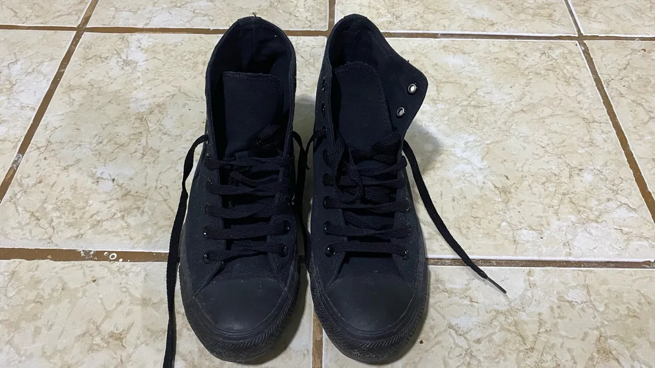 All star cano alto todo preto original 