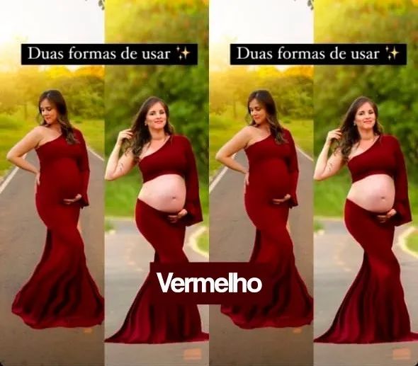 vestidos gestante para ensaio fotográfico - Foto 3