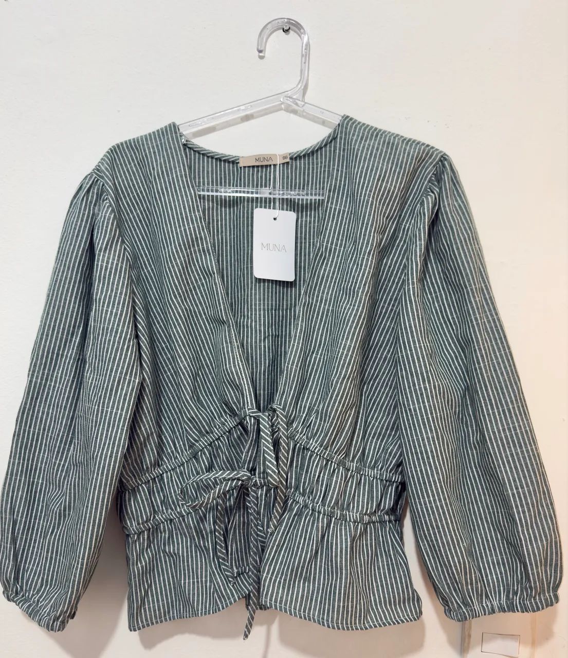 Blusa GG listras verde nunca usada  - Foto 2