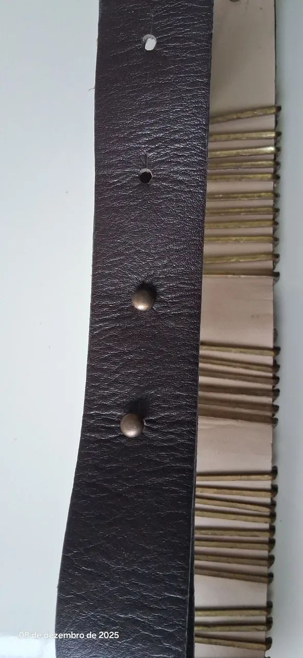 Cinto de couro e metal - Foto 4