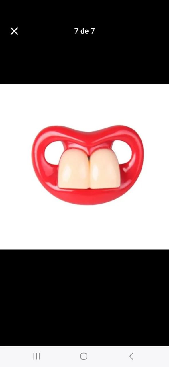 Chupetas de Silicone para Bebê modelo Dentes e Bigodes - Foto 4