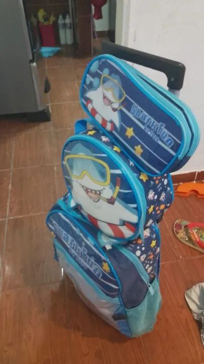 Mochila Infantil Shark Fun - Azul - Foto 2