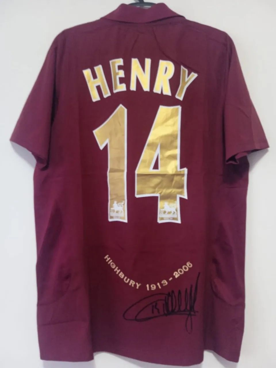 Camisa Arsenal Special Edition Highbury Stadium 2006 #14 Henry Autografada Certifucada