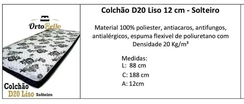 colchao solteiro D20 - Foto 3