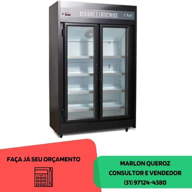 Expositor Auto Serviço Polar 1.25m 2 Portas PEVCA-220v