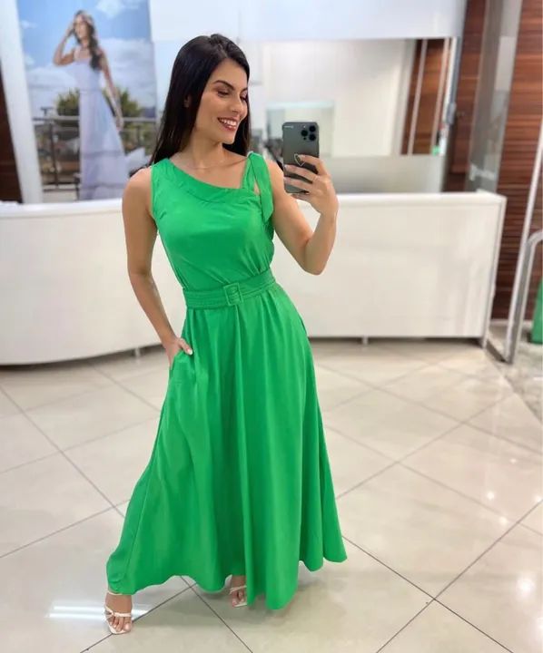 Vestido Longo Verde - Novo